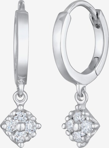 Elli DIAMONDS Ohrringe 'Viereck' in Silber
