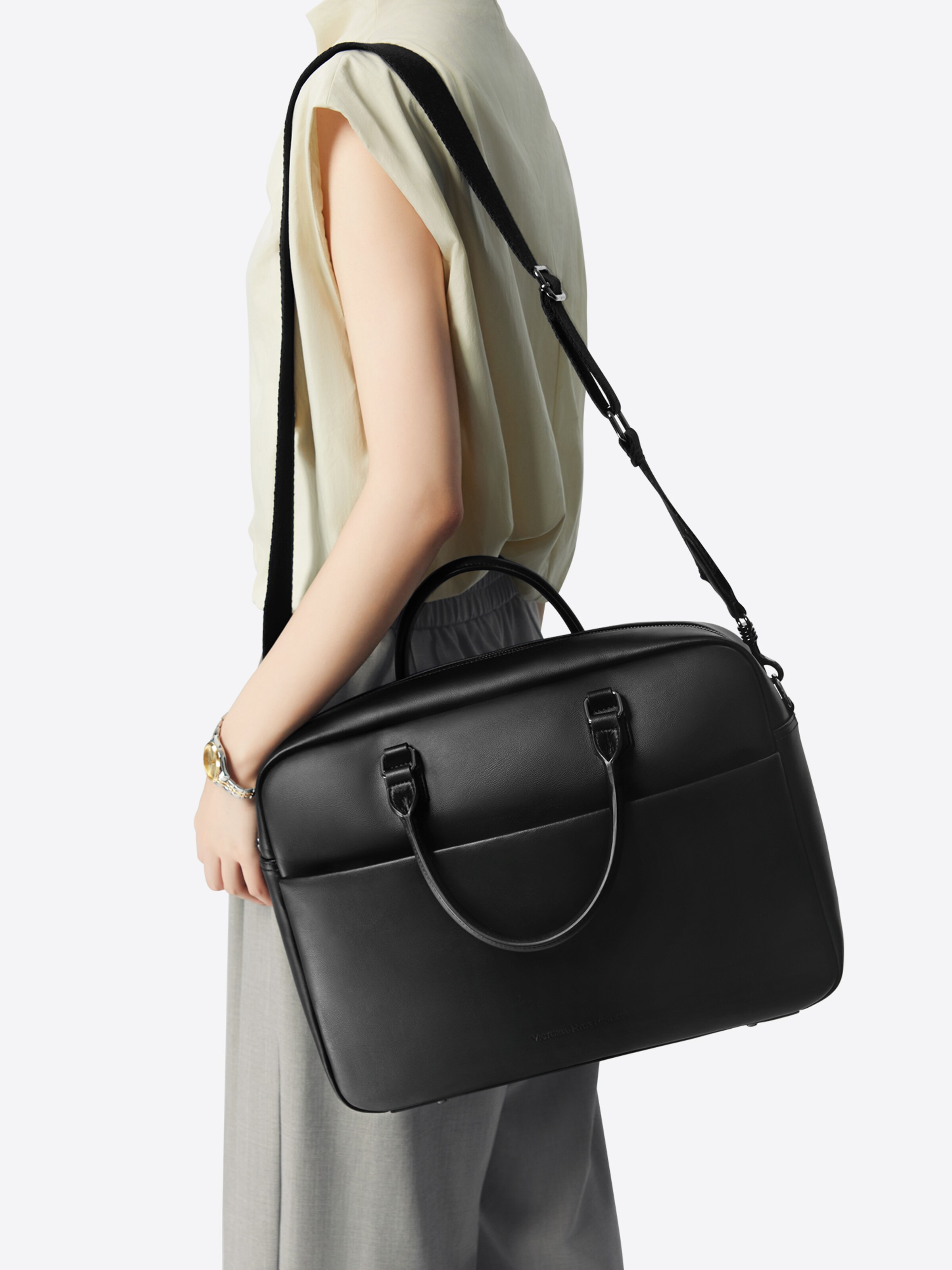 Borsa per laptop 'New Work' di Victoria Hyde in nero: frontale