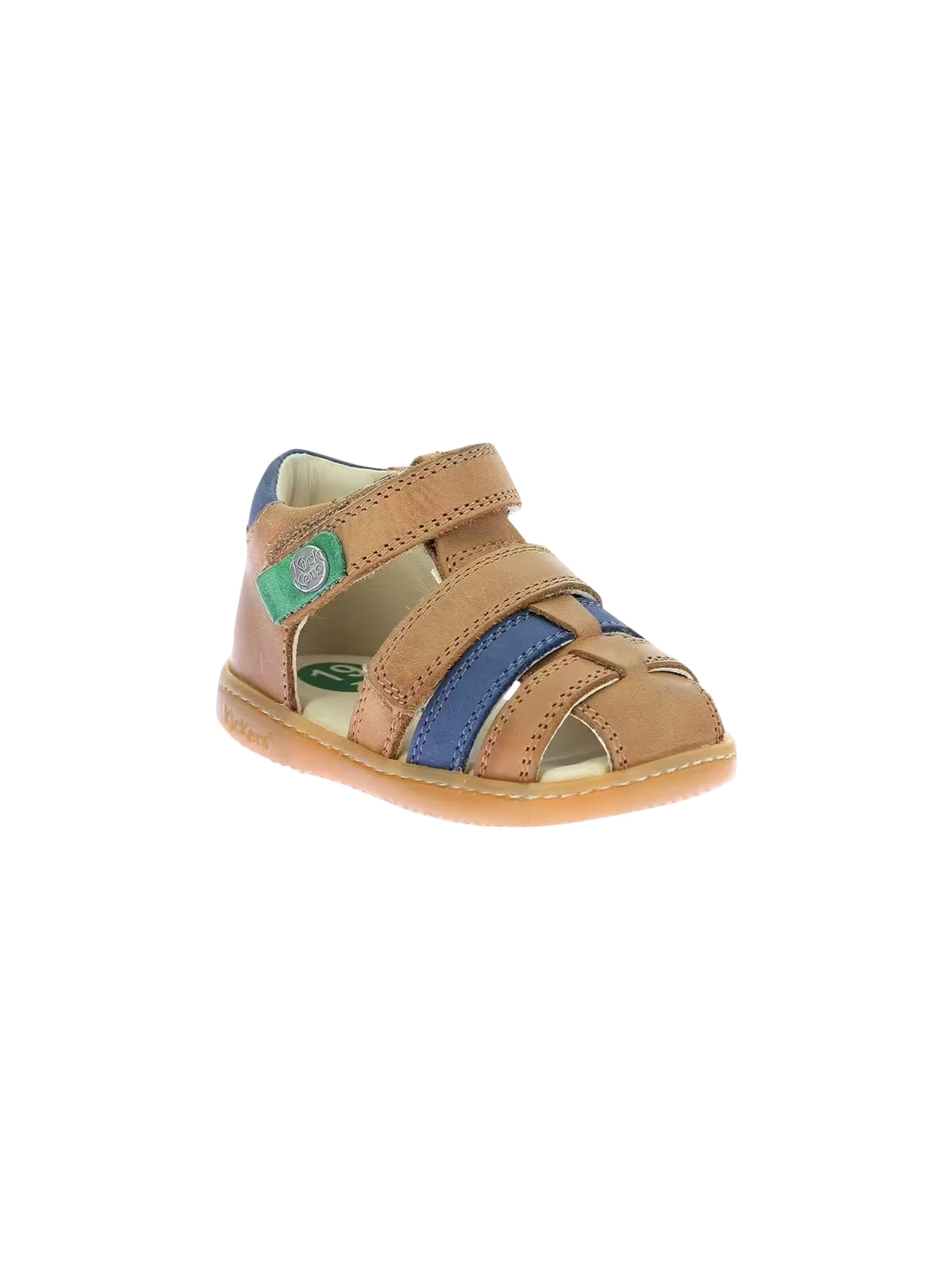 Kickers Open schoenen 'Kick Pod Ledersandalen für Kinder' in Bruin