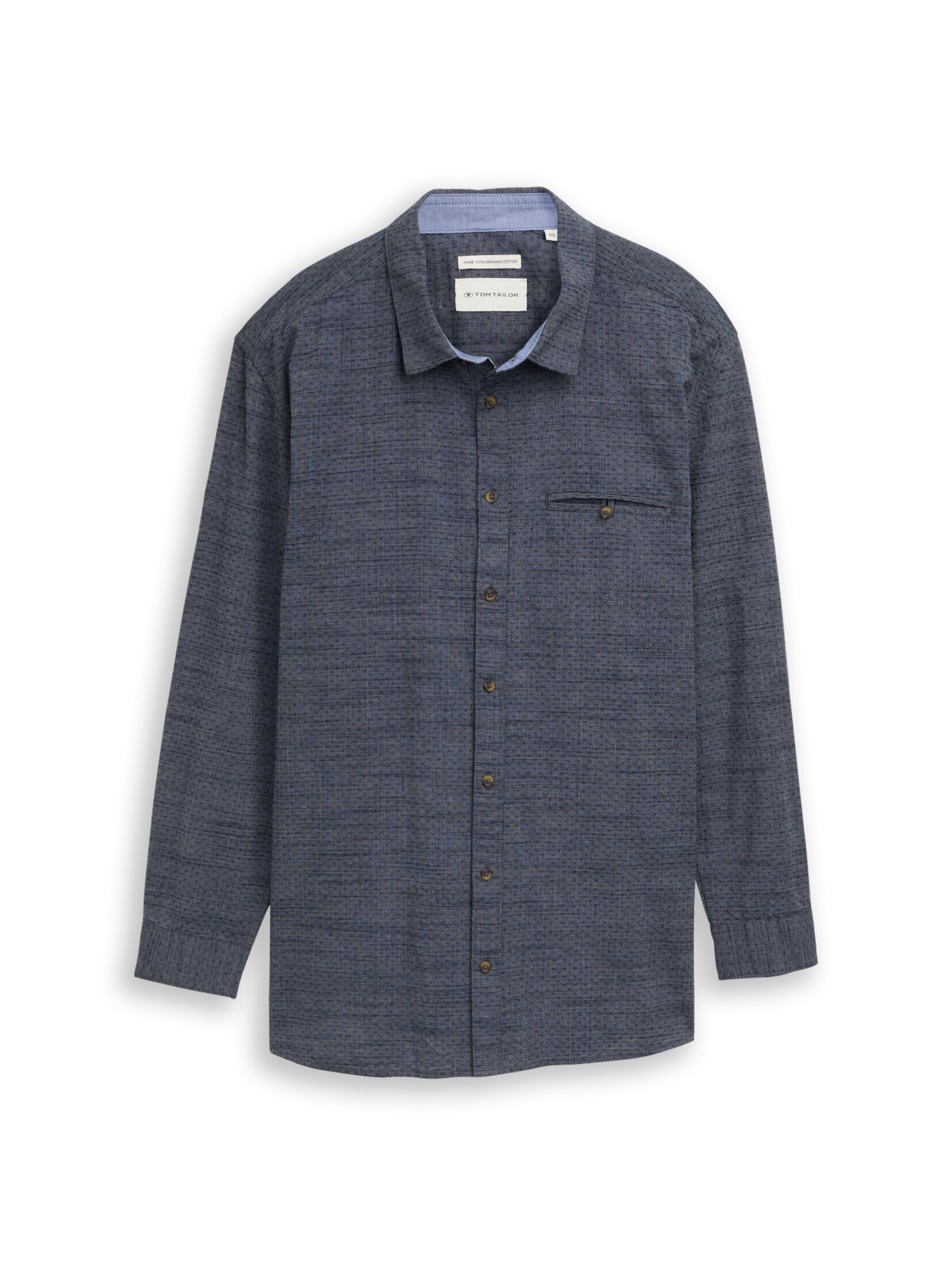 TOM TAILOR Men + Regular Fit Hemd in Blau: Vorderseite