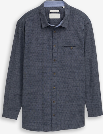 TOM TAILOR Men + Overhemd in Blauw: voorkant