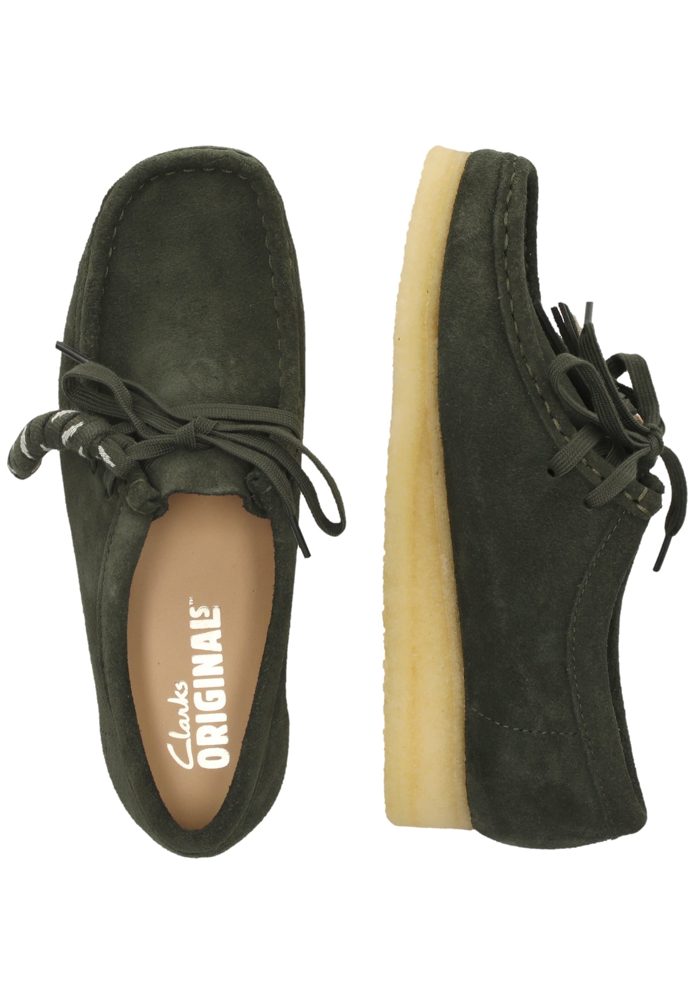 CLARKS Veterschoen 'Wallabee' in Groen
