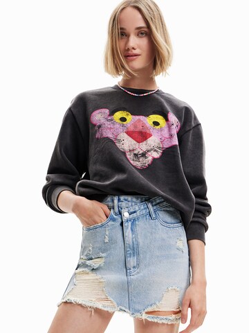 Desigual - Sudadera 'PINK PANTHER' en negro: frente