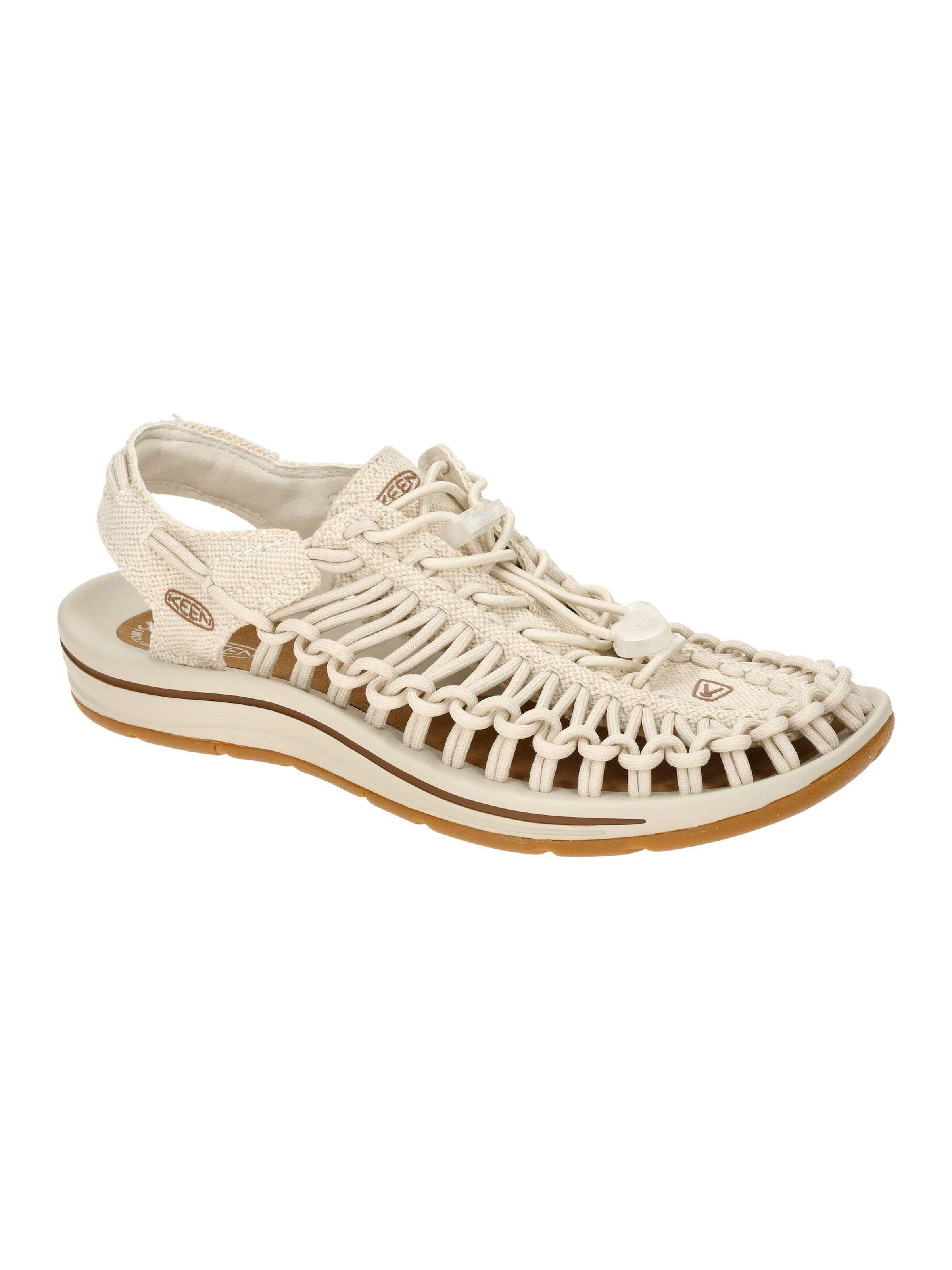 KEEN Sandals 'KEEN Uneek Canvas Sandale beige Damen 1026231' in Beige: front