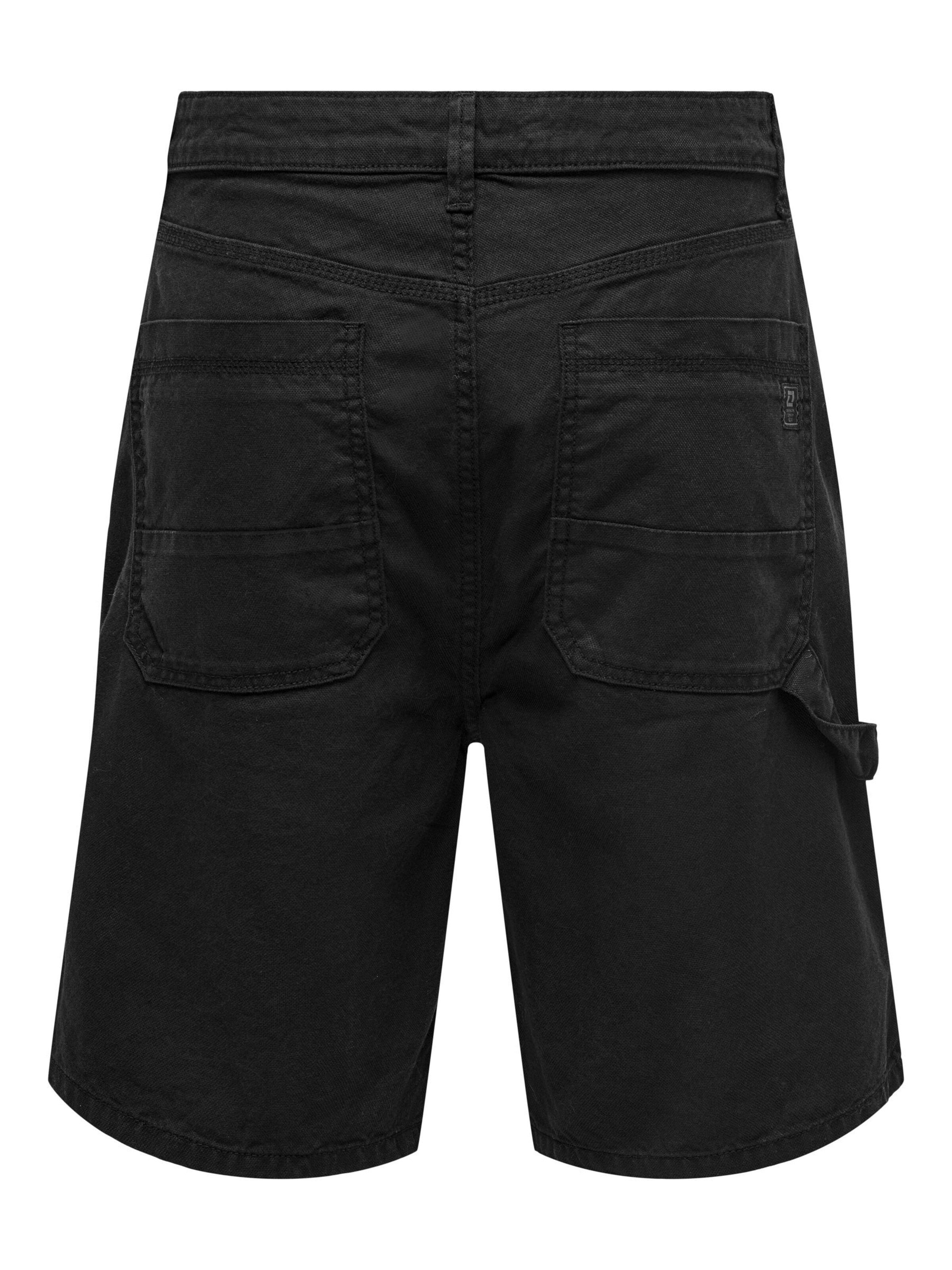 Only & Sons Loosefit Shorts 'ONSEdge' in Schwarz
