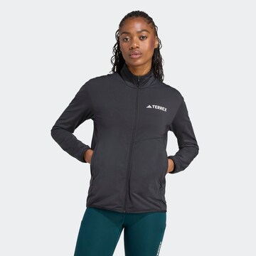 ADIDAS TERREX Outdoor Jacket in Black: front