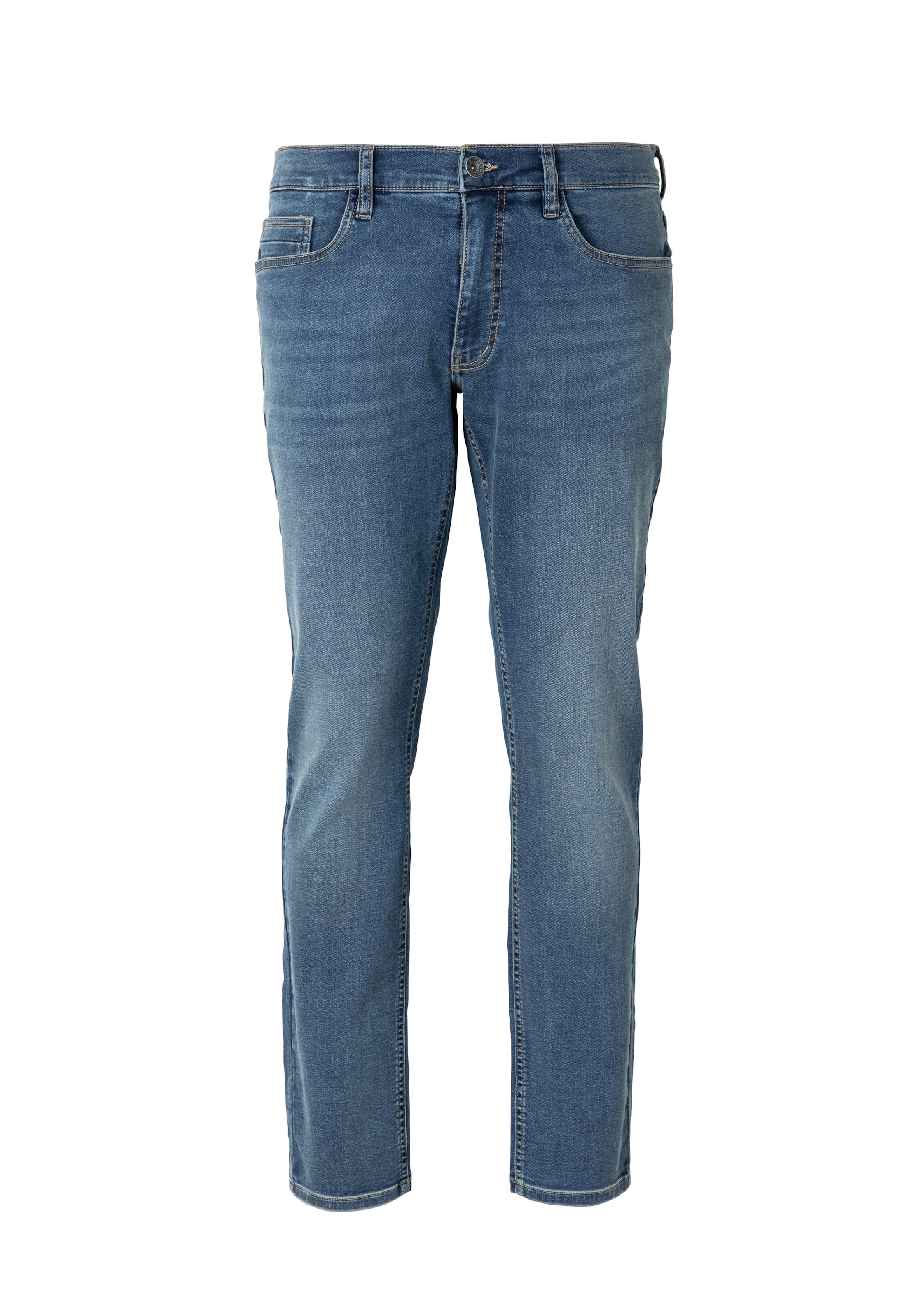 Hero Regular Slim Straight Stretch Jeans ' Portland Denim ' in Blau: Vorderseite