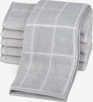 ROSS Handtuch 'Sensual Skin Karo' in Grau: Vorderseite