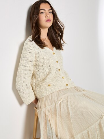 Apricot Knit cardigan ' ' in Beige