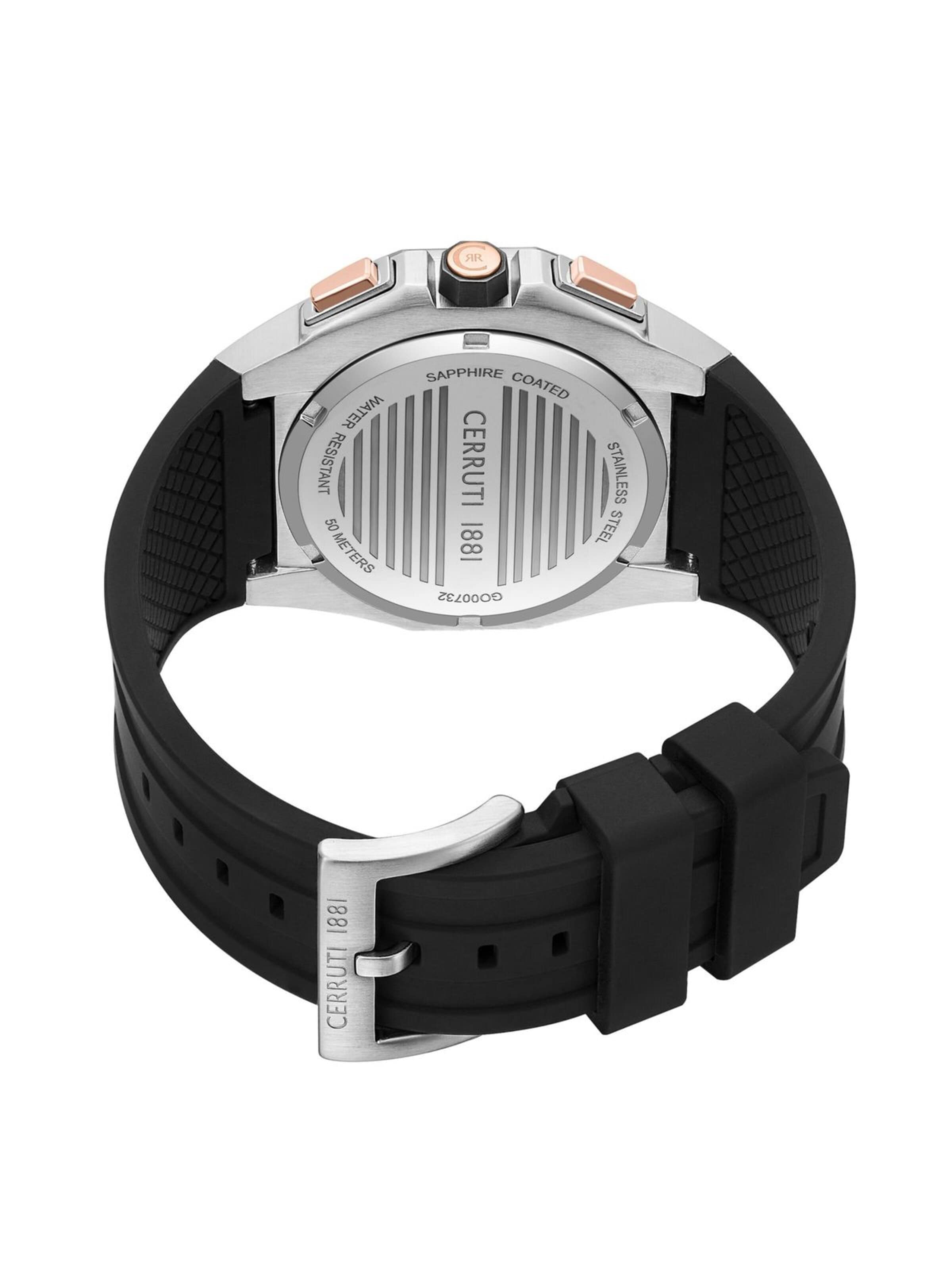 CERRUTI 1881 Analoog horloge 'Chronograph AREZZO' in Zwart