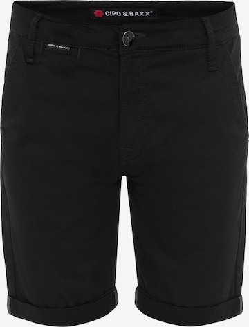 CIPO & BAXX Pants in Black: front