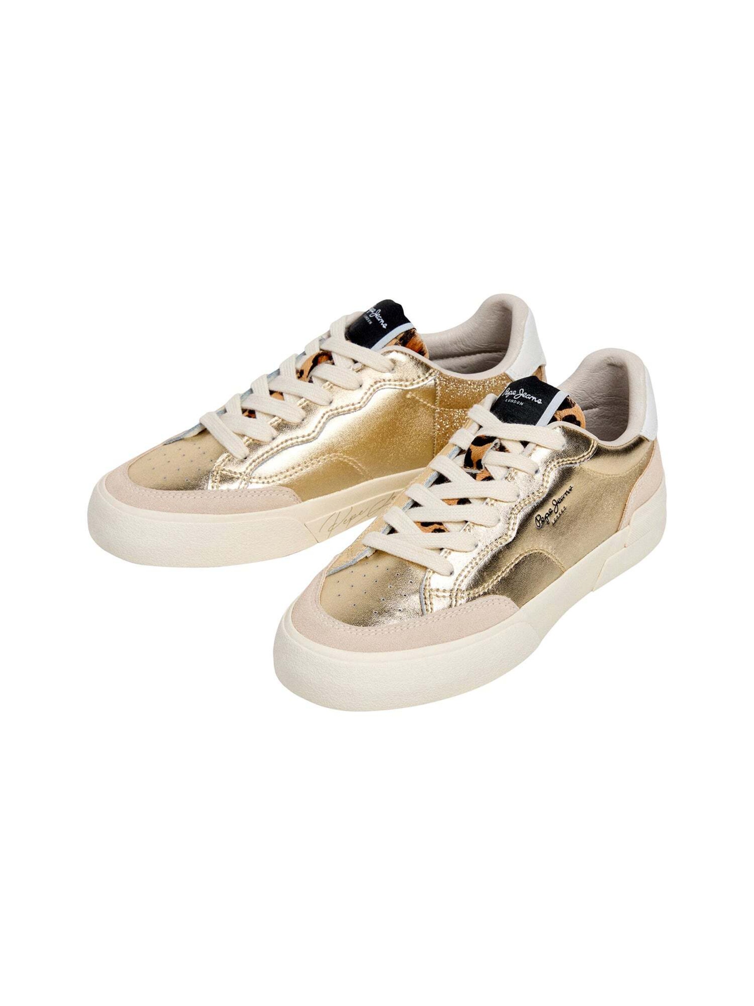 Baskets basses 'Milan Glow' Pepe Jeans en or