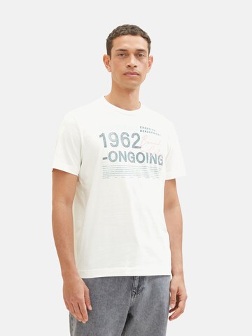 TOM TAILOR T-Shirt in Weiß: Vorderseite