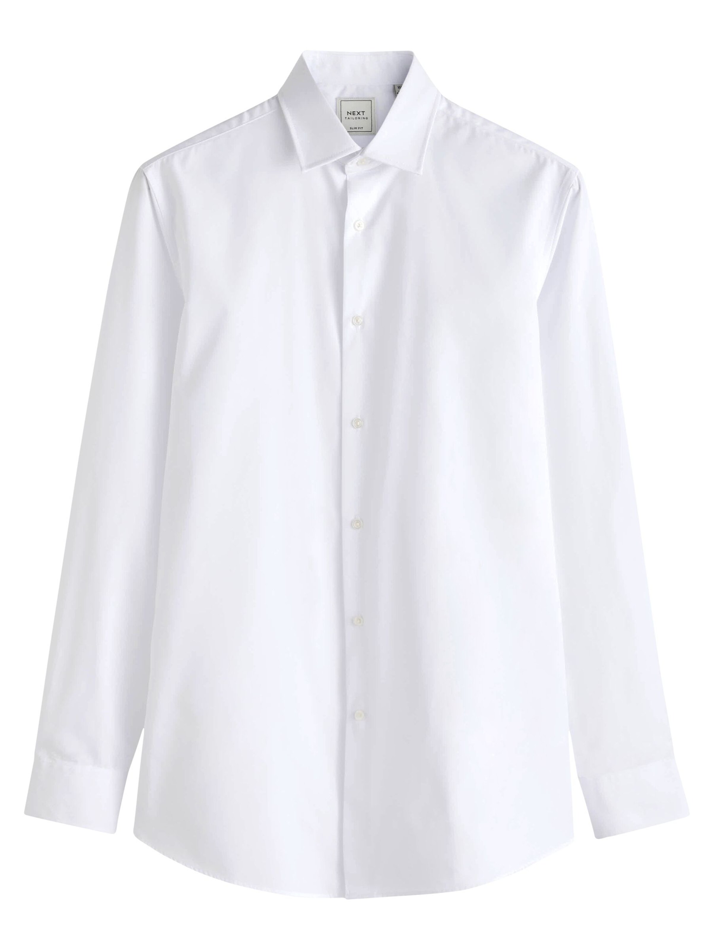 Next Slim fit Overhemd in Wit: voorkant