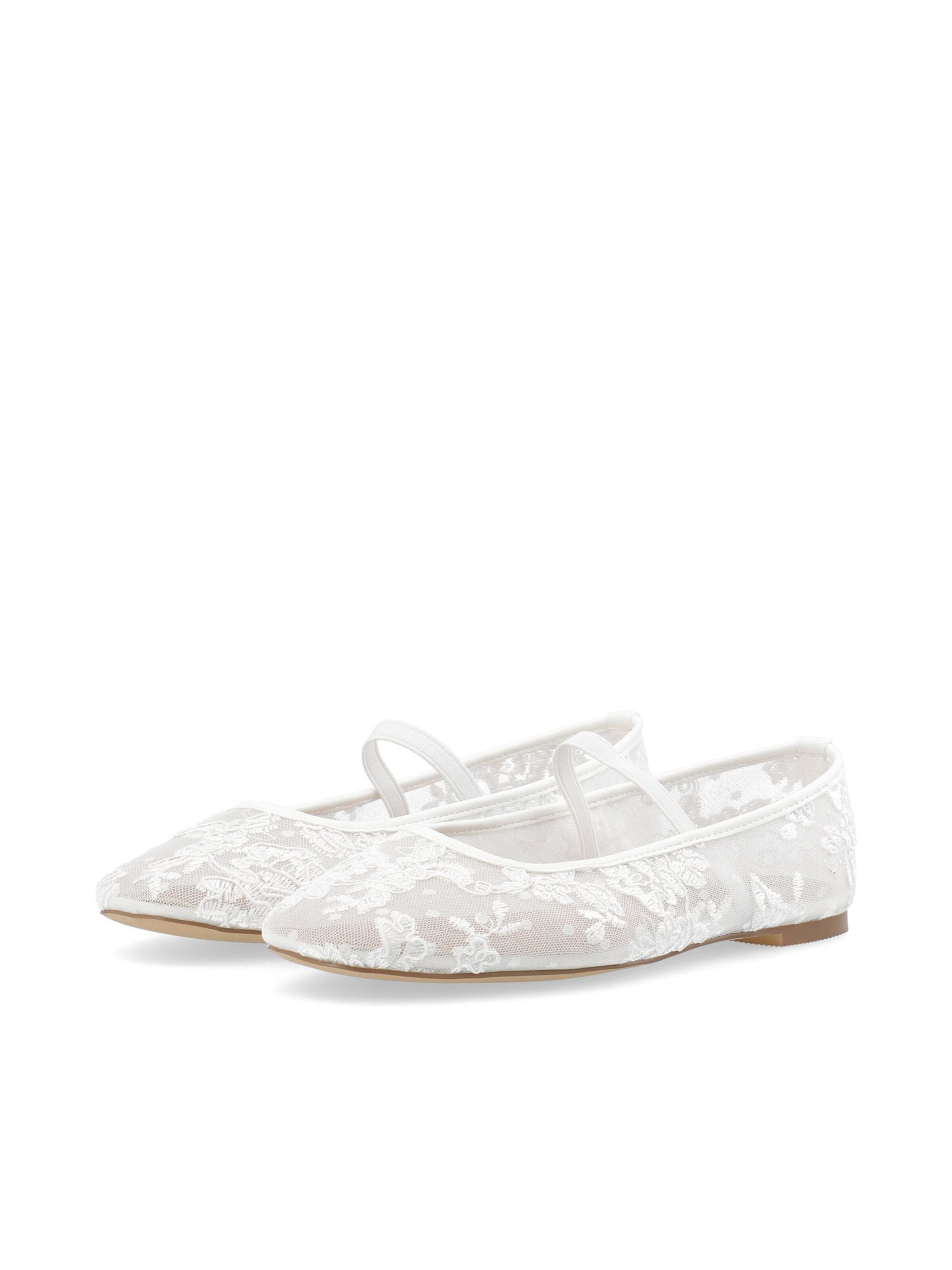Bianco Strap ballerina 'Lilia' in White