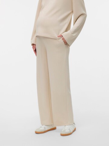 Wide Leg Pantalon Vero Moda Maternity en beige : devant