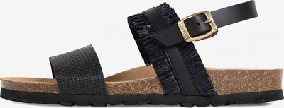 Bayton Sandal 'Romane' i guld / svart, Produktvy