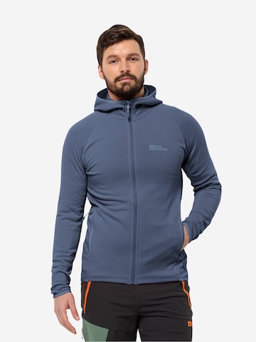 JACK WOLFSKIN Athletic Fleece Jacket 'BAISELBERG' in Blue: front