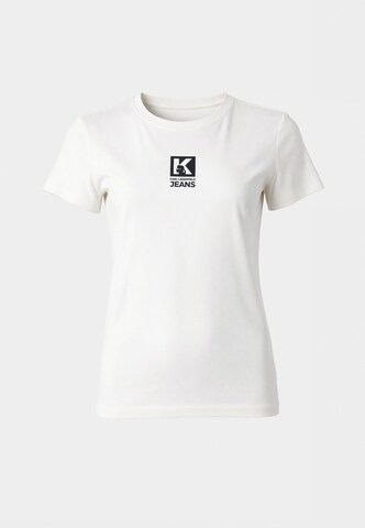 KARL LAGERFELD JEANS Тениска в бяло: отпред