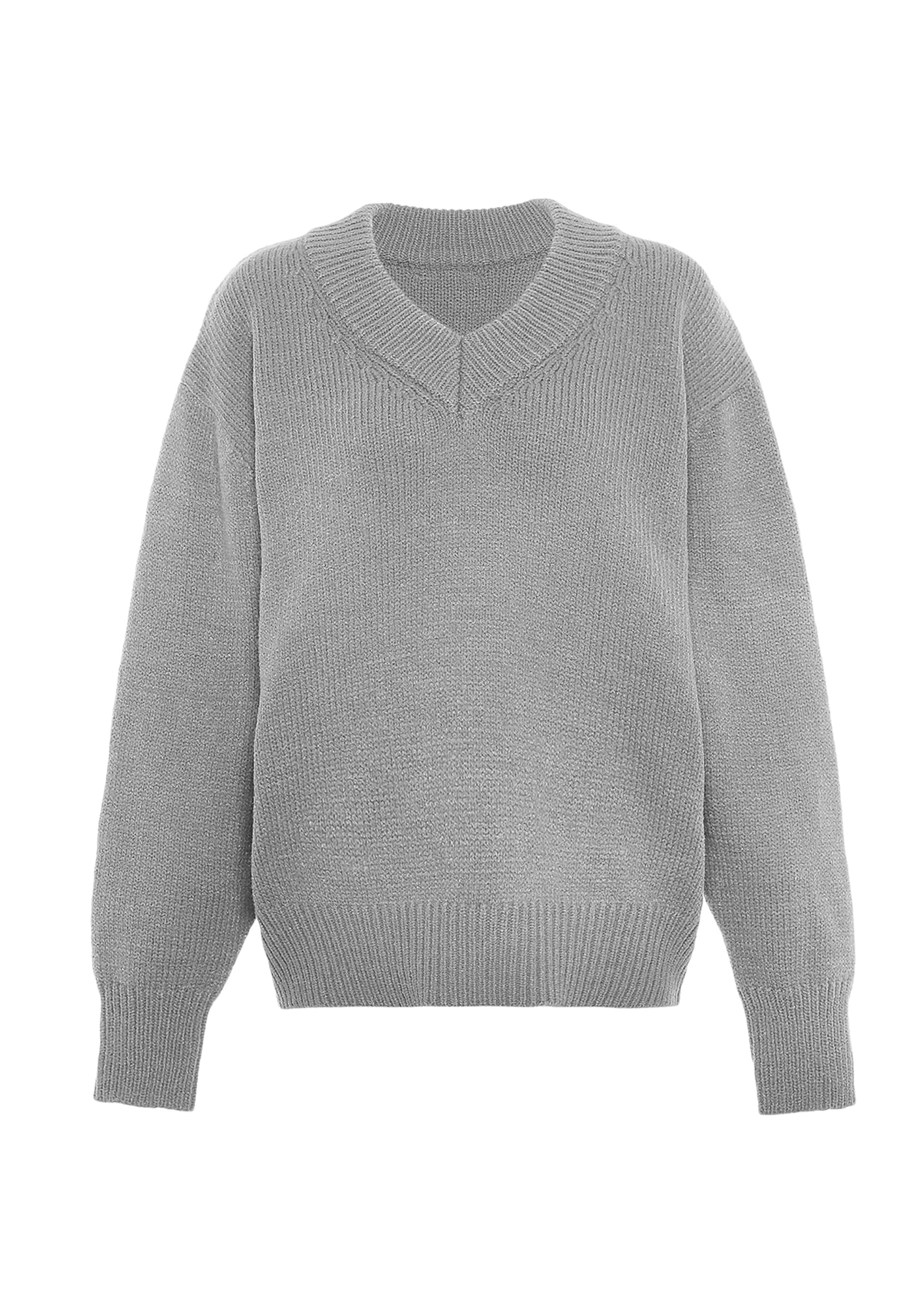Libbi Pullover in Grau: Vorderseite