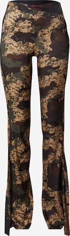 évasé Pantalon 'P-AFFAL' DIESEL en vert : devant