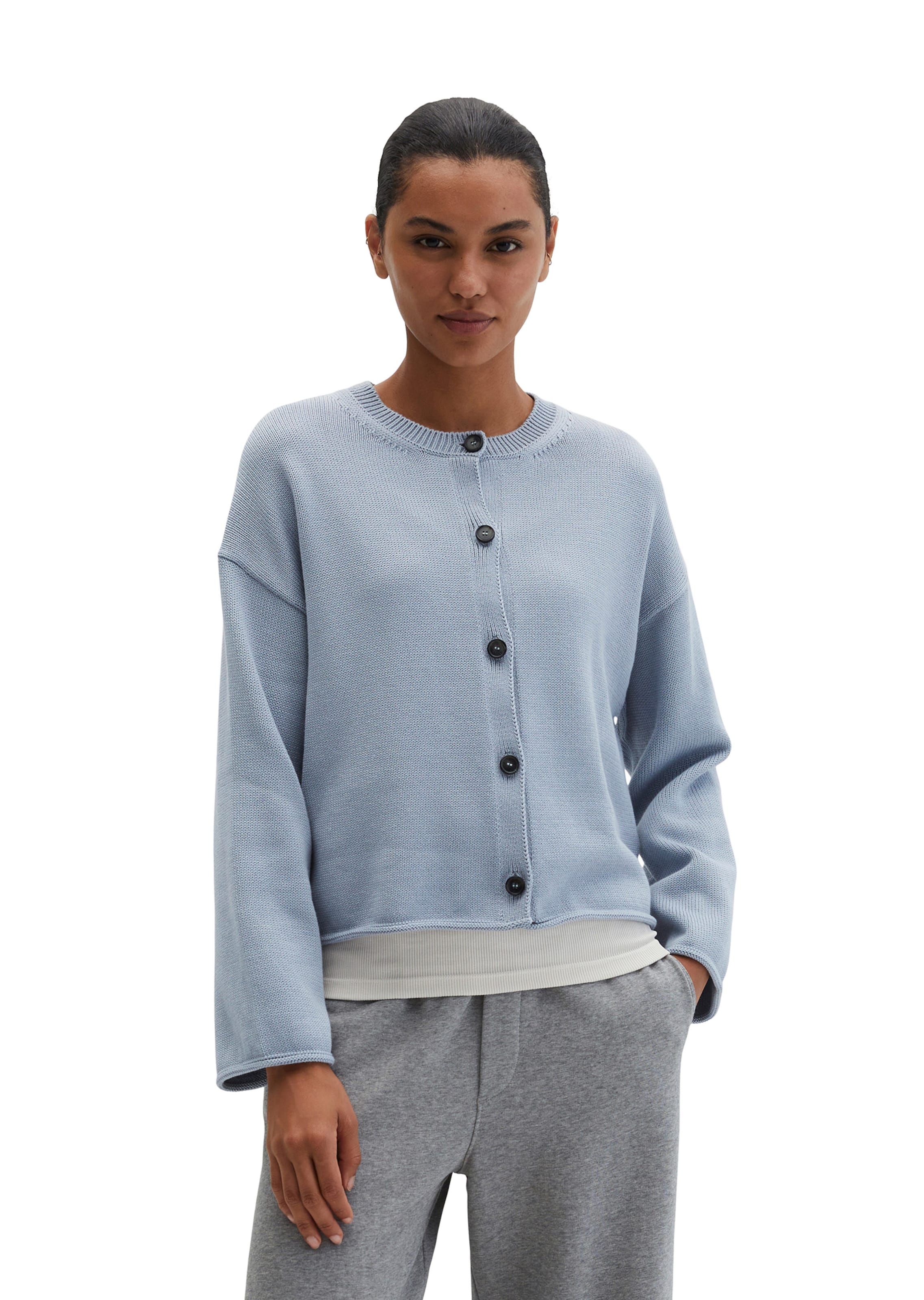 Marc O'Polo Strickjacke in Grau: Vorderseite