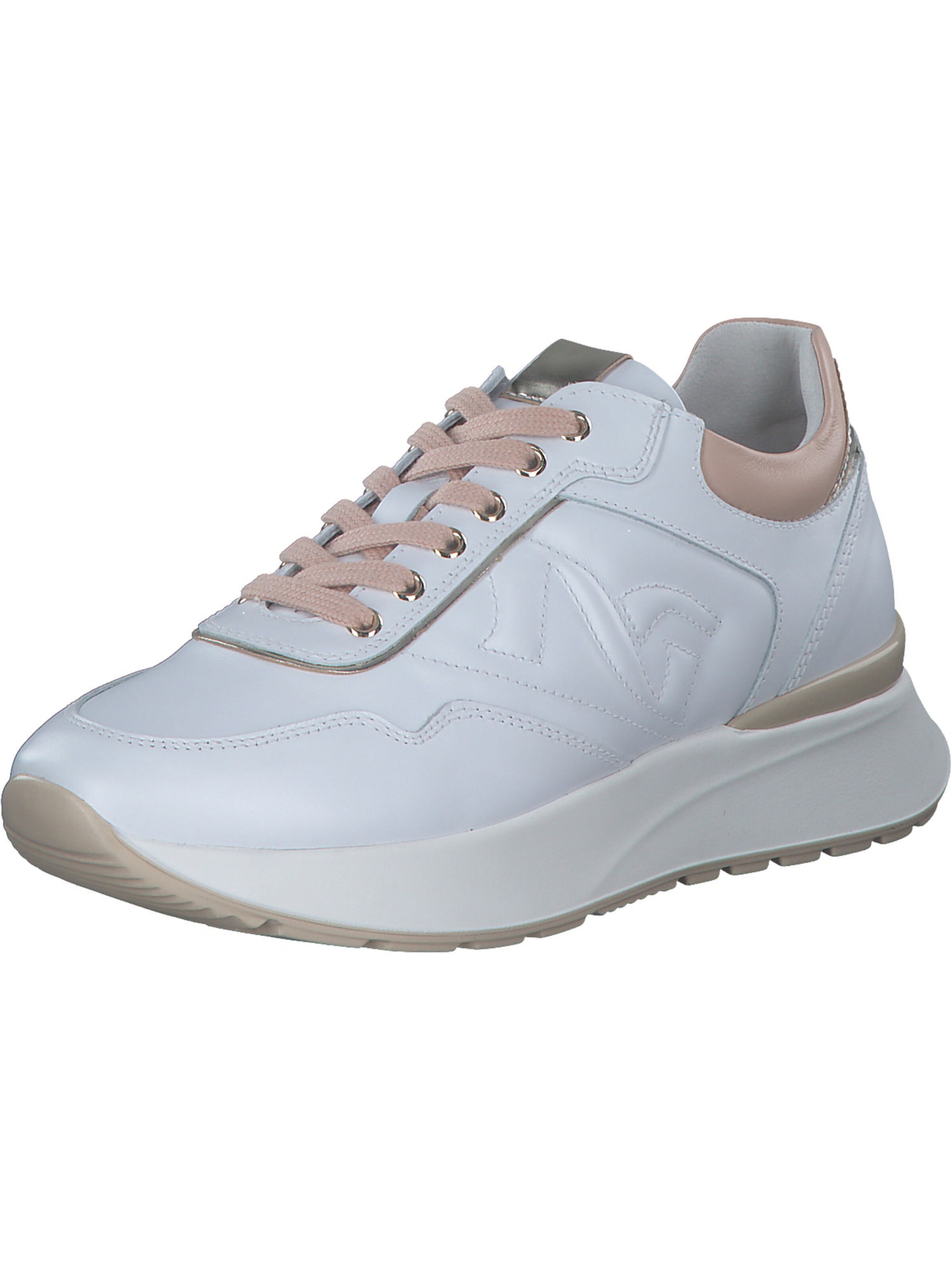 Nero Giardini Platform trainers in White: front