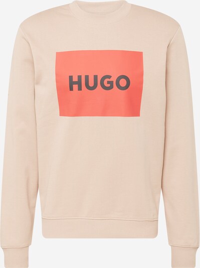 Bluză de molton 'Duragol' HUGO pe crem / portocaliu / negru, Vizualizare produs