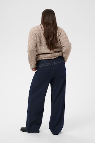 KAFFE CURVE Wide leg Jeans 'Hailey' in Blue