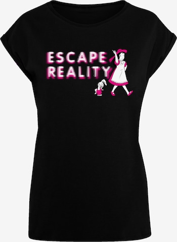 T-shirt 'Alice im Wunderland Escape Reality' F4NT4STIC en noir : devant