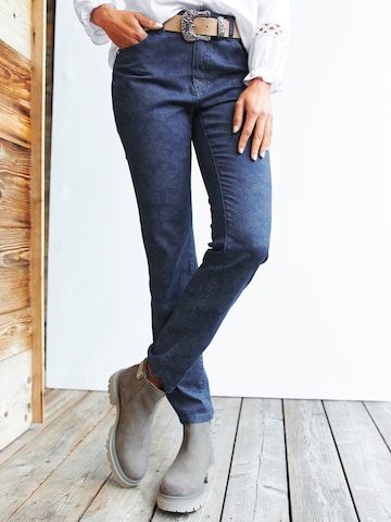 Coupe slim Jean heine en bleu : devant