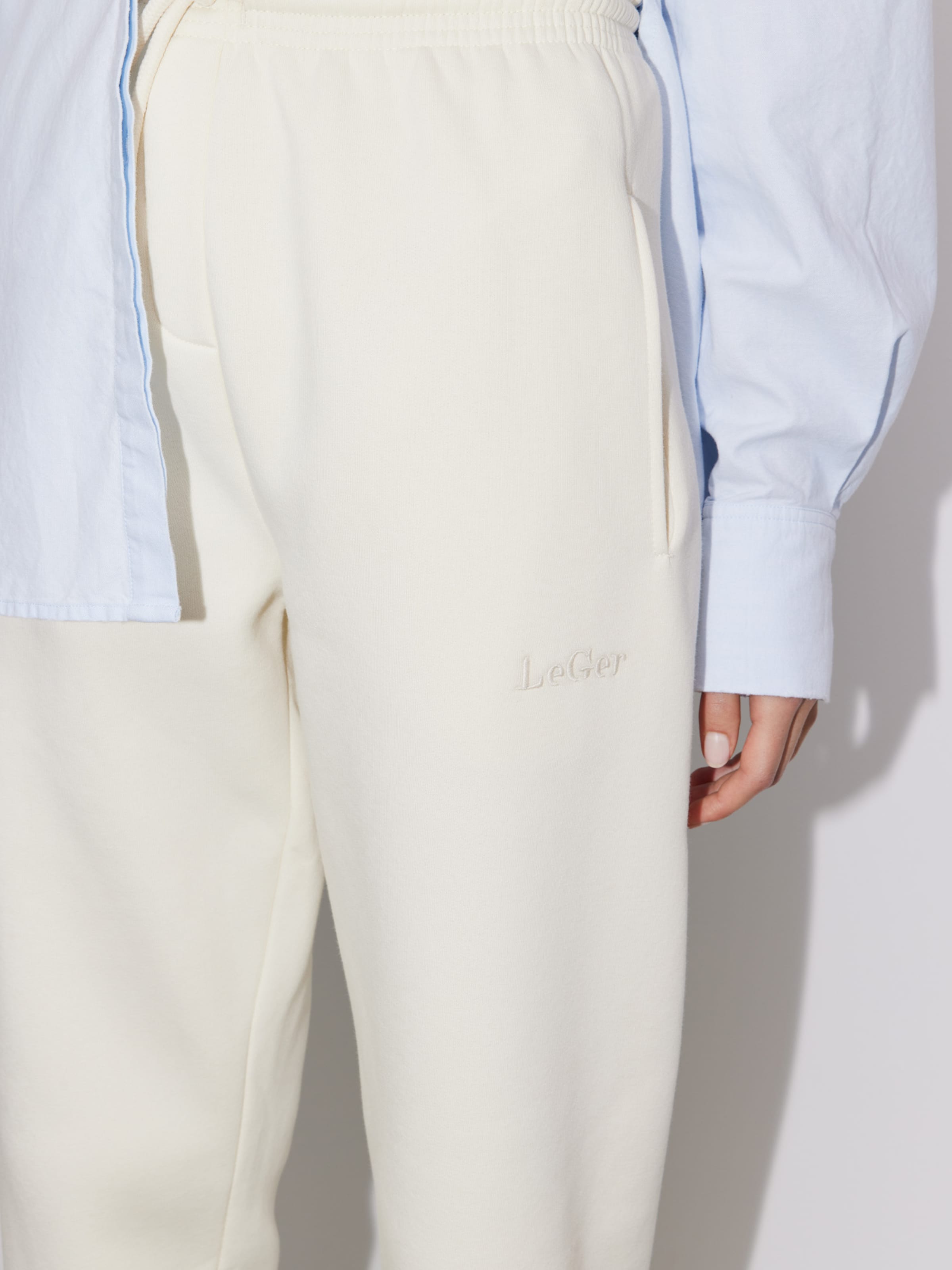 Abbigliamento in felpa Donna LeGer by Lena Gercke Pantaloni Coven in Crema 