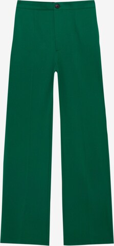 Pull&Bear Kalhoty s puky – zelená: přední strana