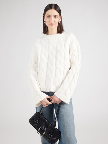 Gina Tricot Свитер в Белый: спереди