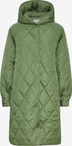 ICHI Between-Seasons Coat in Green: front
