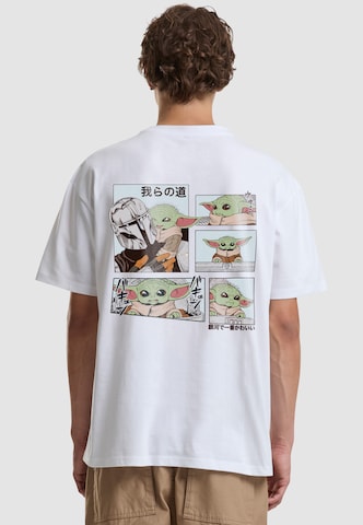 Merchcode T-Shirt 'Mandalorian Anime' in Weiß