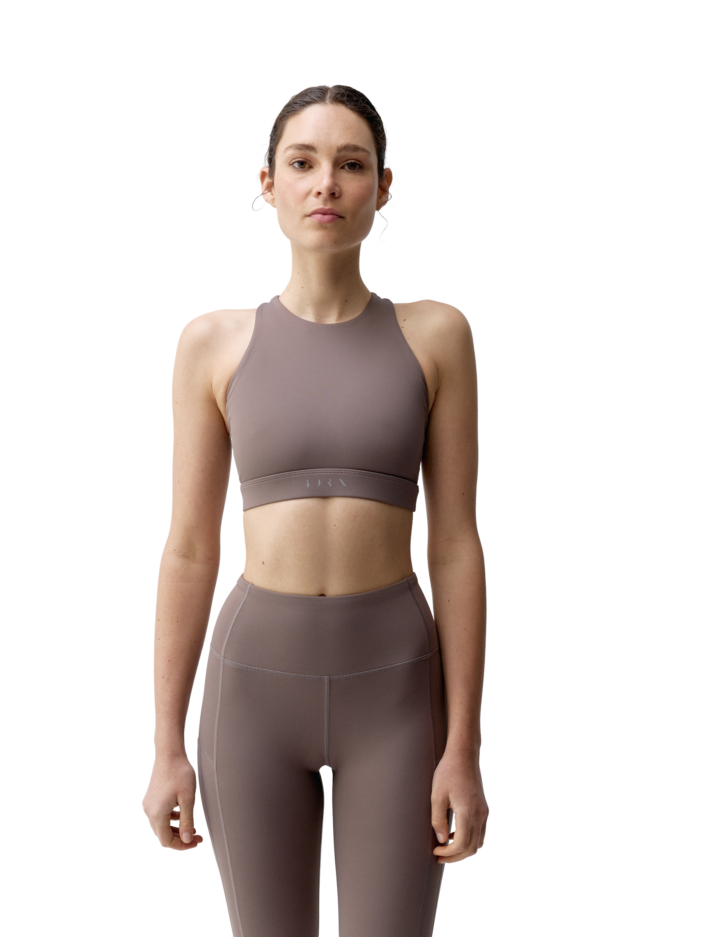 Born Living Yoga Sporttop 'Asura' in Beige: voorkant
