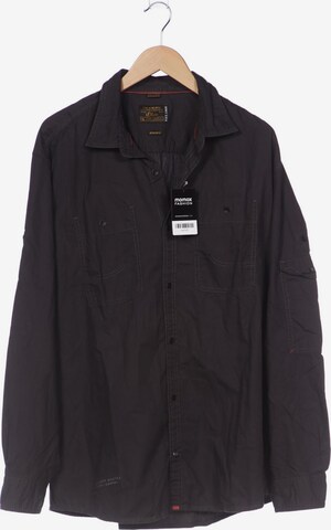 s.Oliver Button Up Shirt in XXL in Grey: front