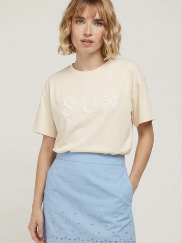 T-shirt 'SUN' andy & lucy en jaune : devant
