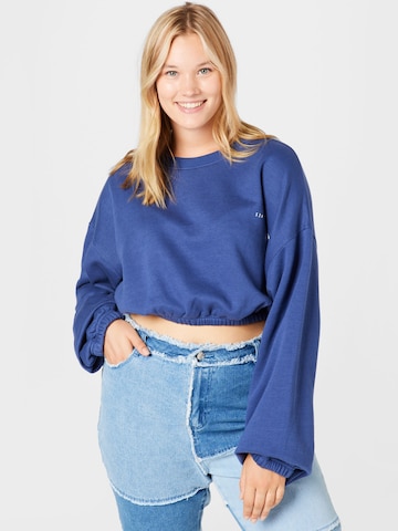 Public Desire Curve Sweatshirt in Blau: predná strana