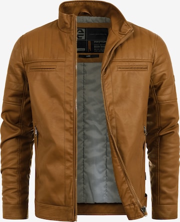 INDICODE JEANS Tussenjas 'Brook' in Bruin: voorkant