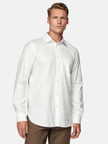 Regular fit Camicia di Boggi Milano in bianco: frontale