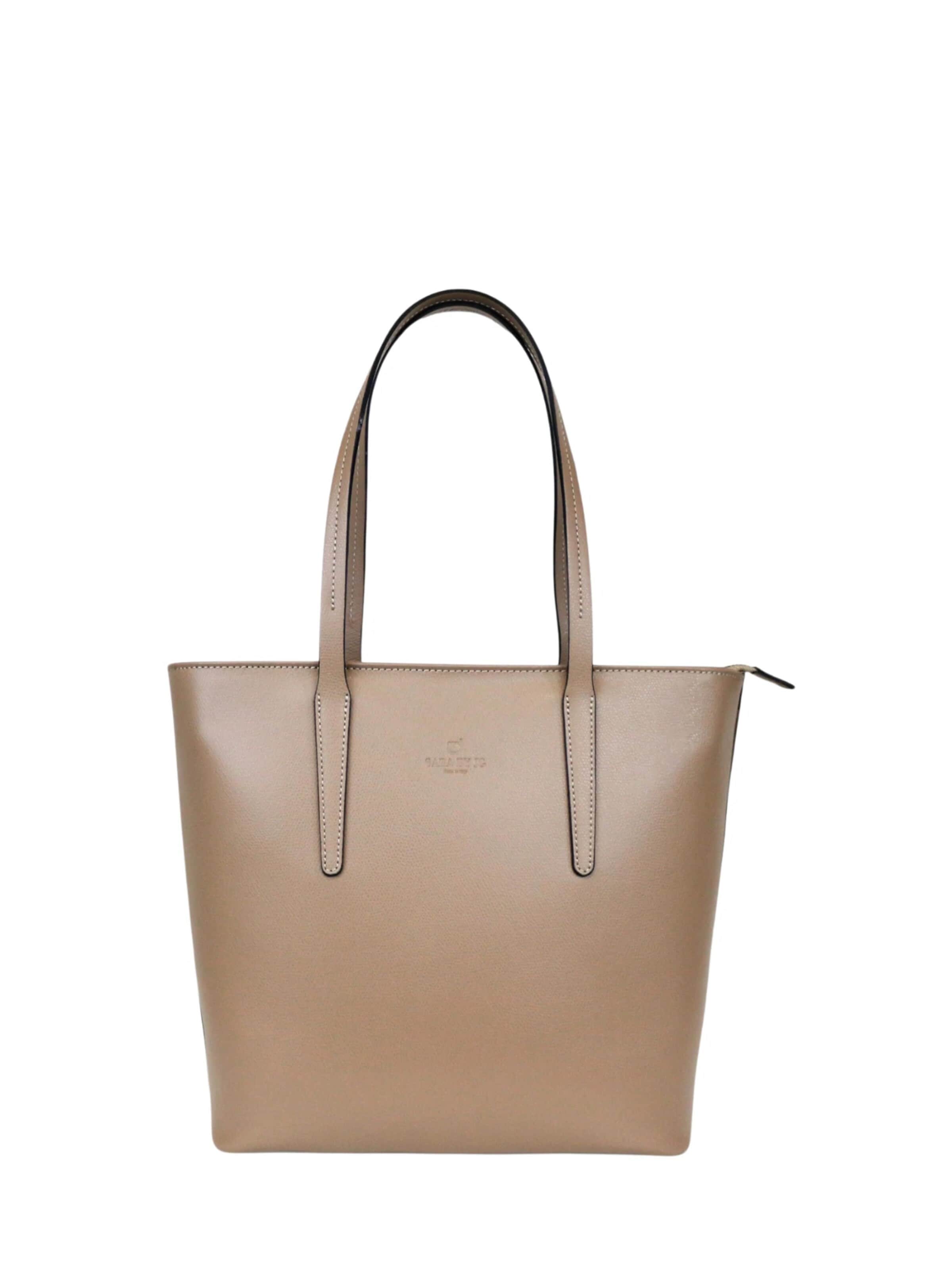 Sac bandoulière 'L'Essenza - Made in Italy' SARA BY JG en beige : devant