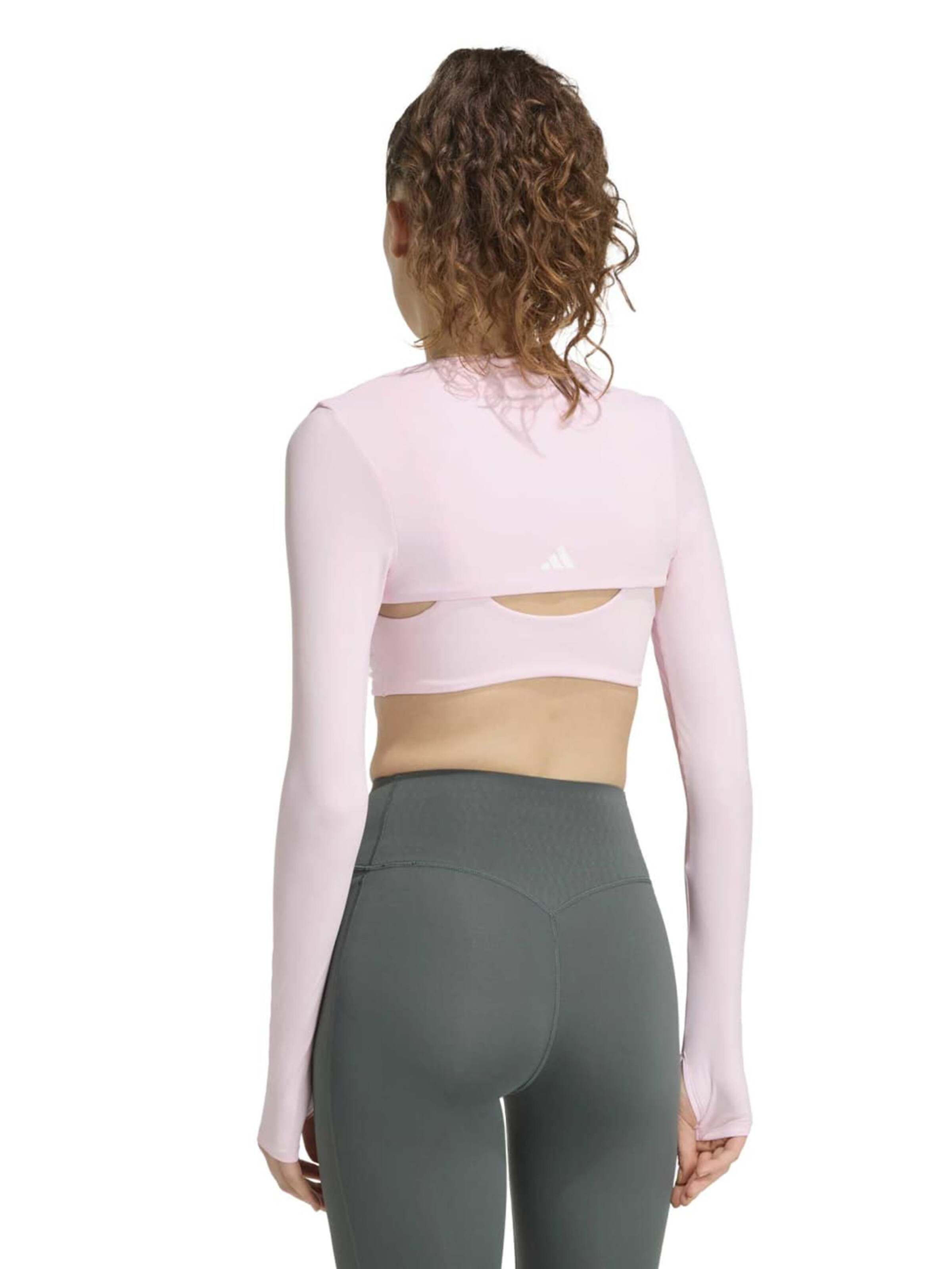ADIDAS PERFORMANCE Αθλητική πλεκτή ζακέτα 'Power Essentials' σε ροζ