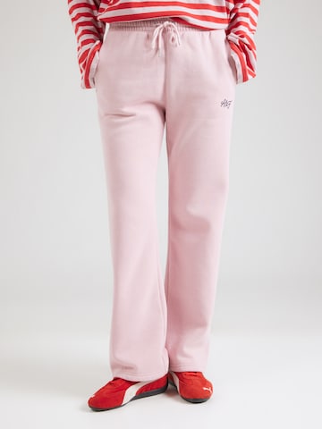 Abercrombie & Fitch Loosefit Kalhoty – pink: přední strana