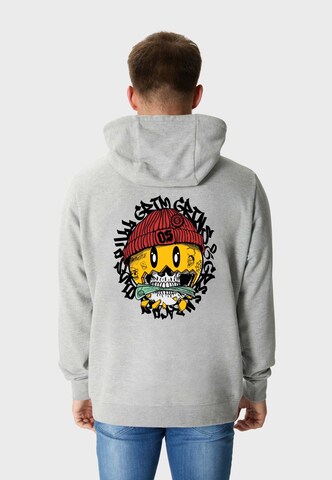 Oldskull Sweater 'Xtreme Smiley Cash Skull' in Grey