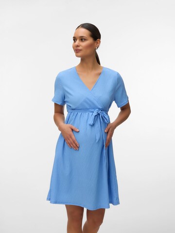 Robe 'MLCaileen' MAMALICIOUS en bleu : devant