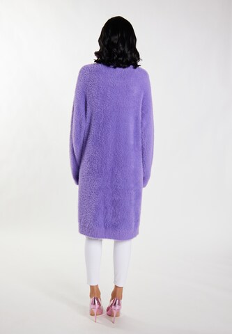 faina Knit Cardigan in Purple