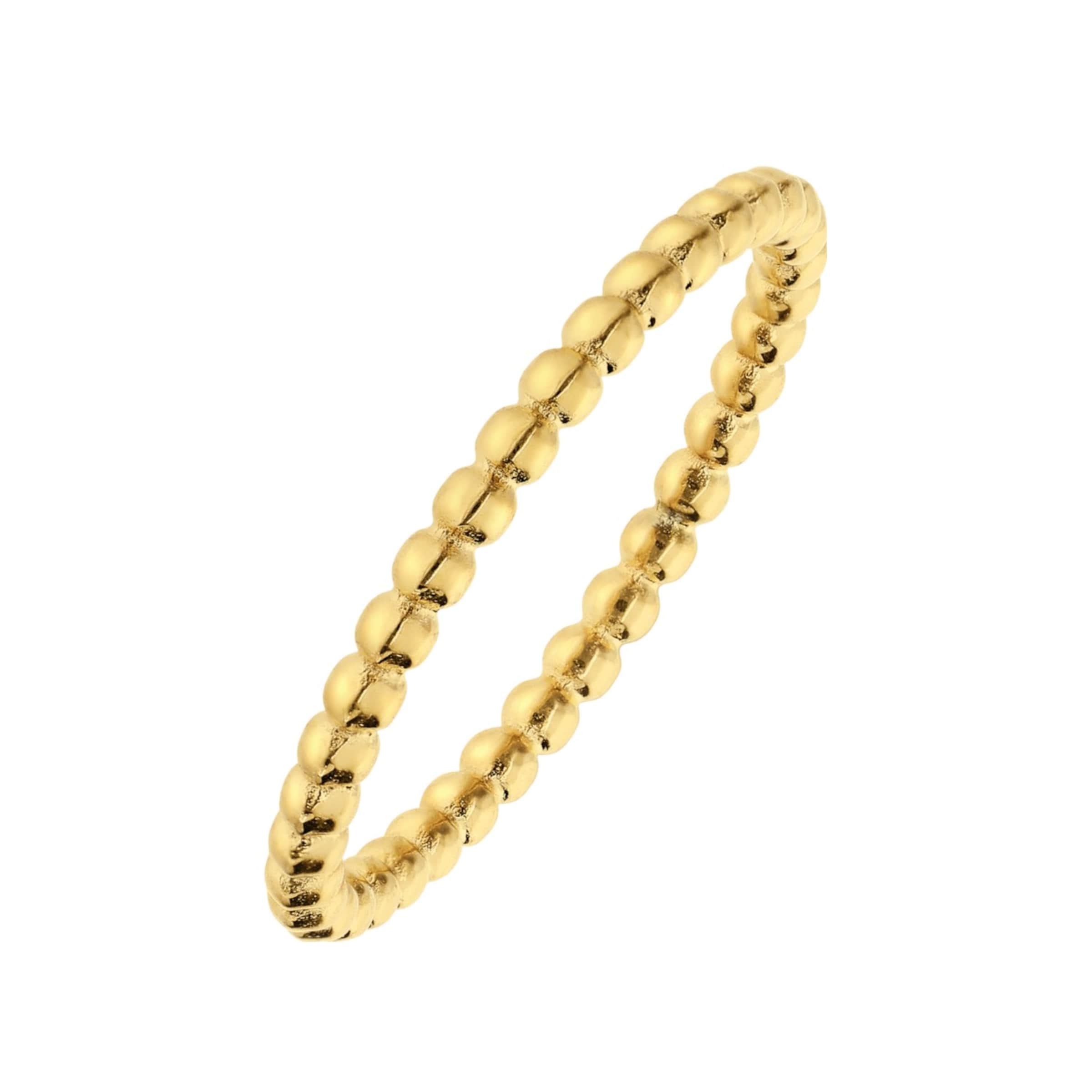 Lucardi Ring 'Glitzerndes Basic' in Gold: front