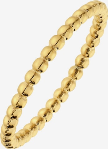 Lucardi Ring 'Glitzerndes Basic' in Goud: voorkant